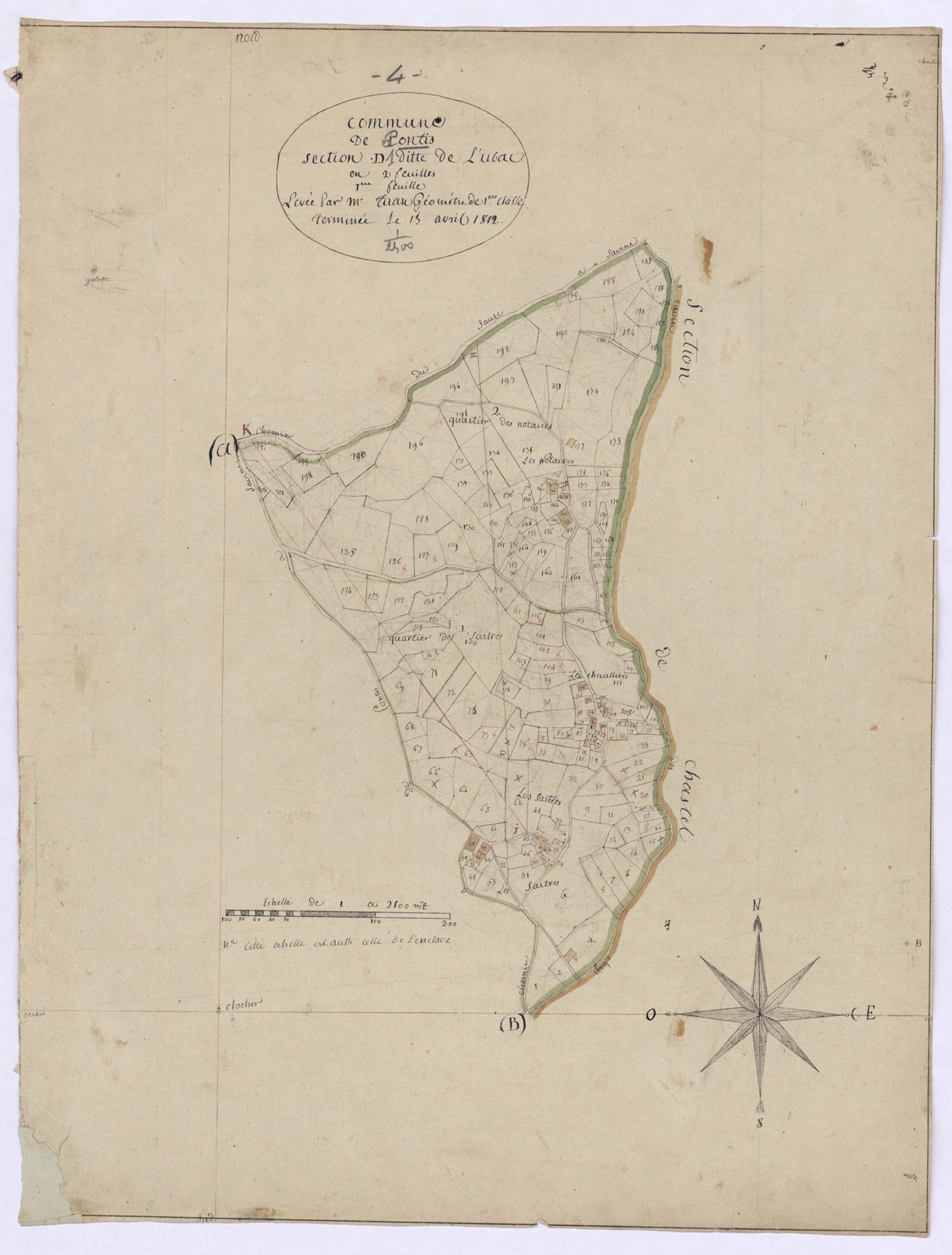 PONTIS - Section D, l'Hubac.