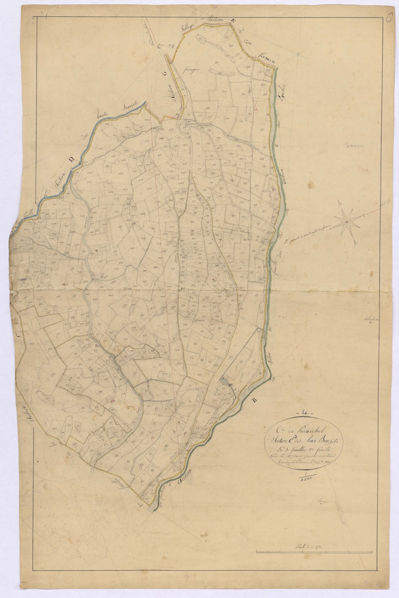 PUIMICHEL - Section C, les Bas Brouzets.