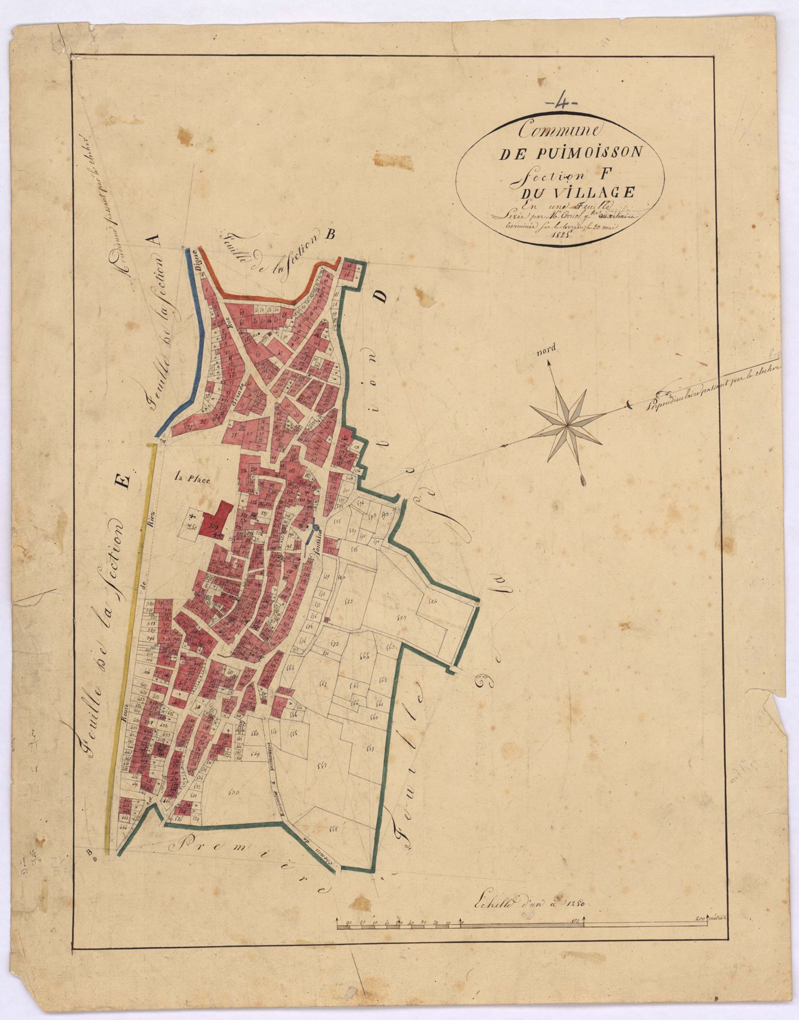 PUIMOISSON - Section F, le Village.