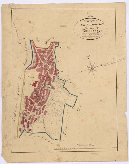 PUIMOISSON - Section F, le Village.