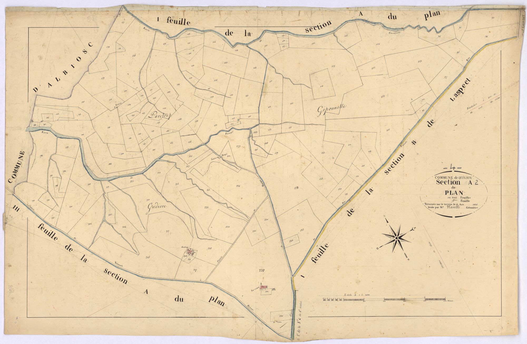QUINSON - Section A, le Plan.