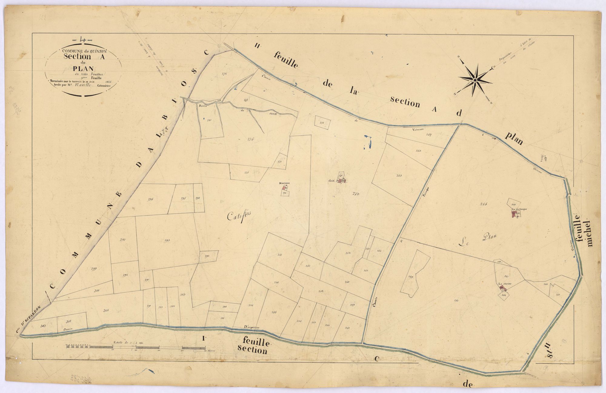 QUINSON - Section A, le Plan.