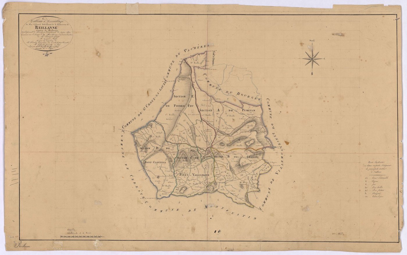 REILLANNE - Tableau d'assemblage de la commune de Reillanne.