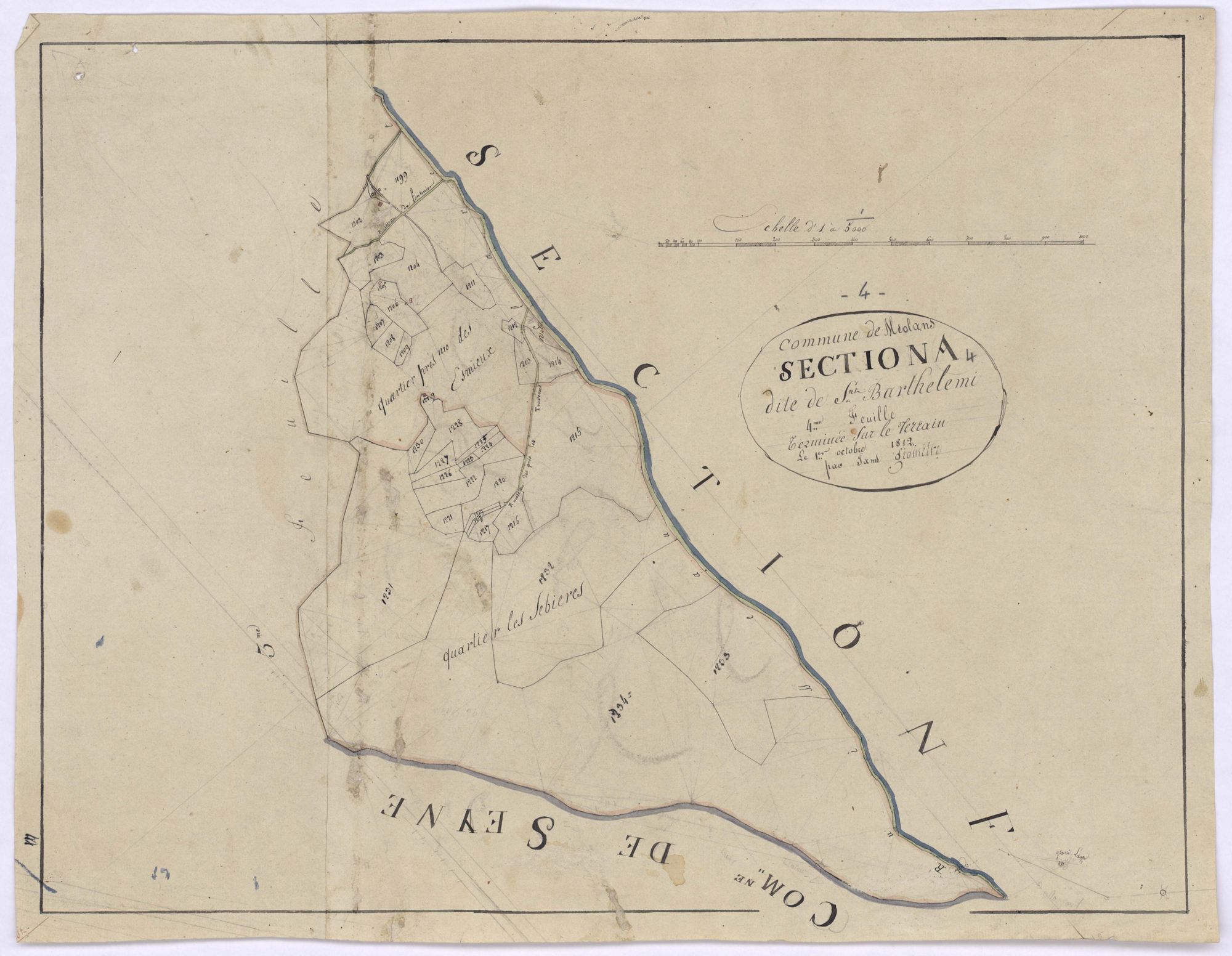 MEOLANS - Section A, Saint-Barthélémy.