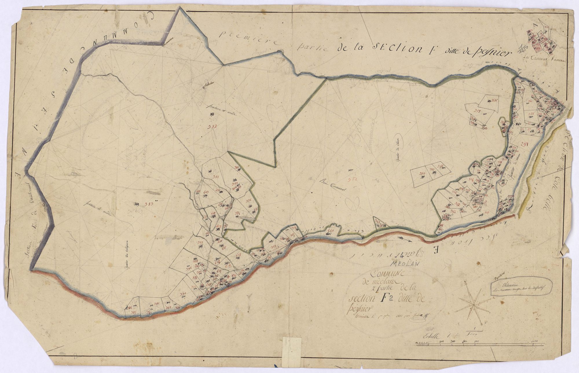 MEOLANS - Section F, le Peynier.
