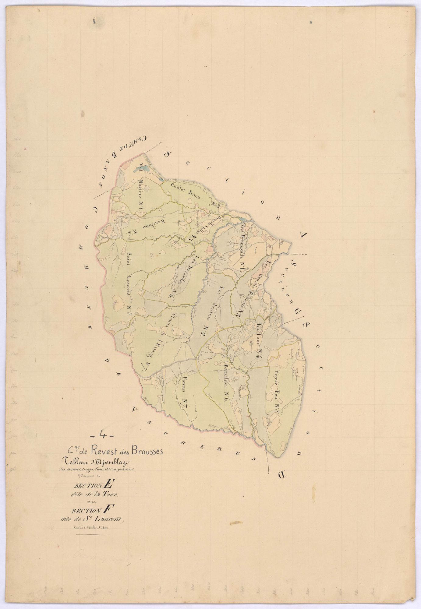 REVEST-DES-BROUSSES - Sections E, F.
