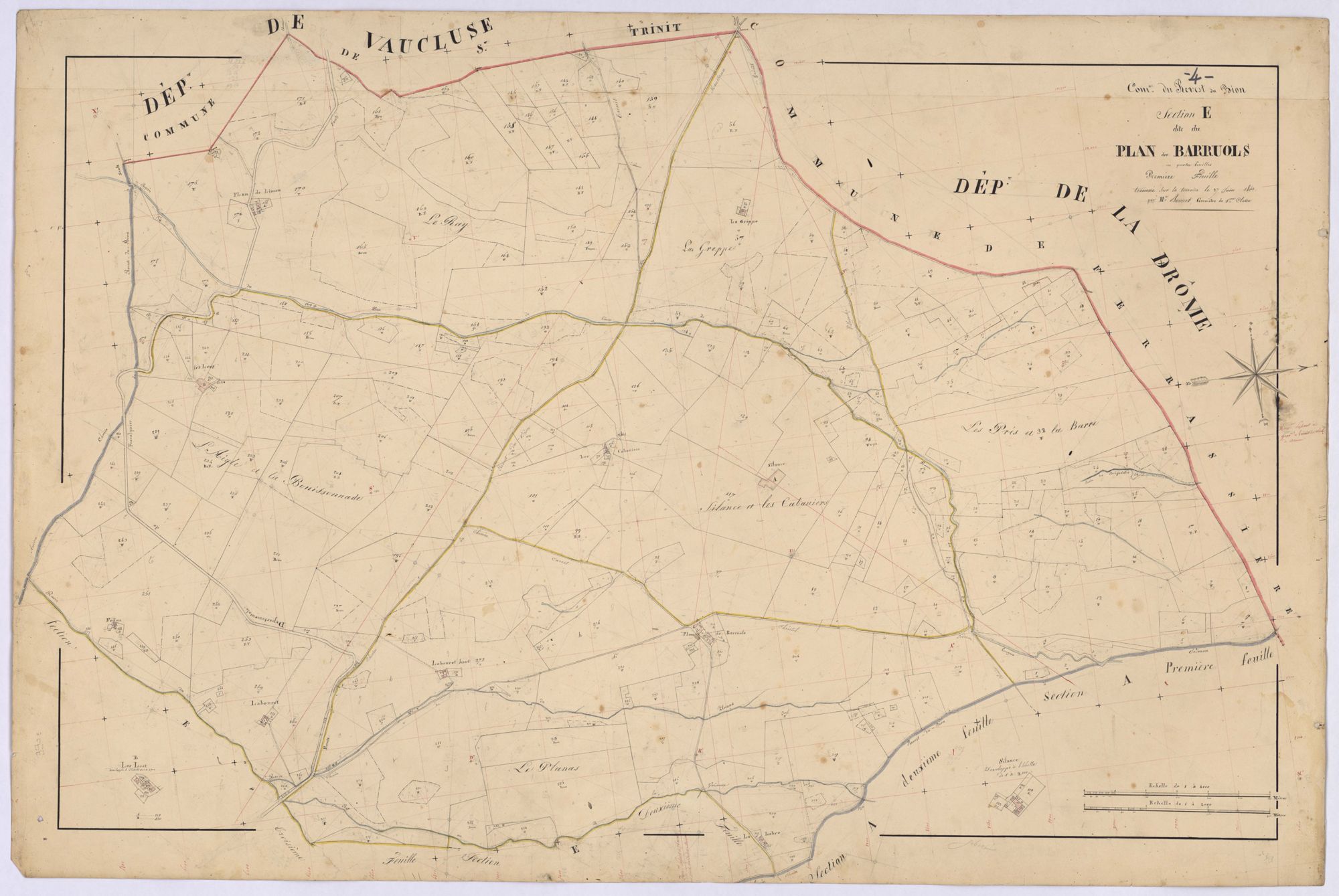 REVEST-DU-BION - Section E, Plan-Barruols.