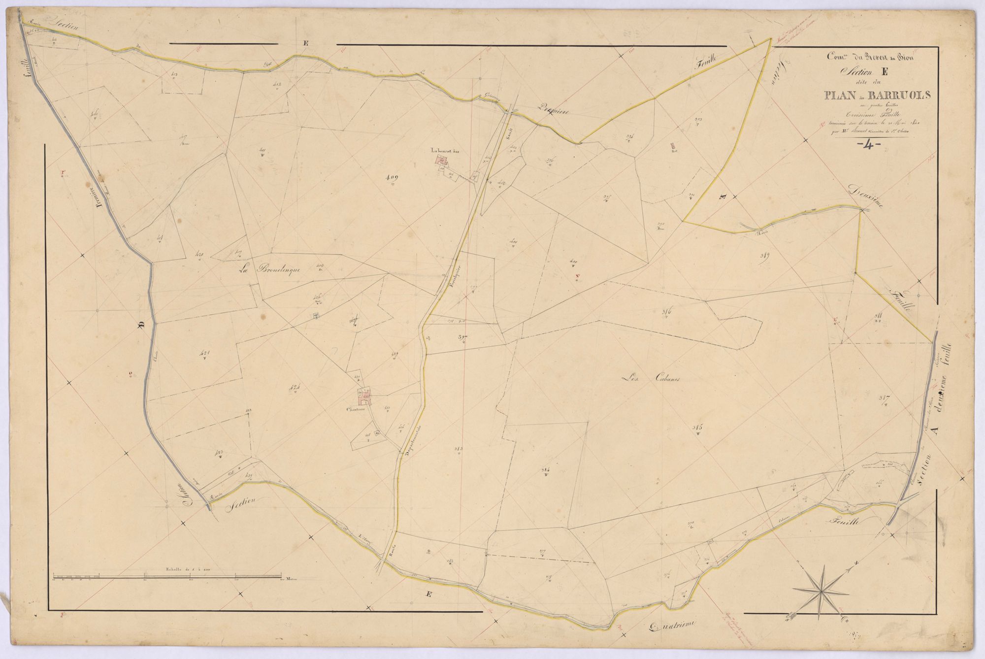 REVEST-DU-BION - Section E, Plan-Barruols.