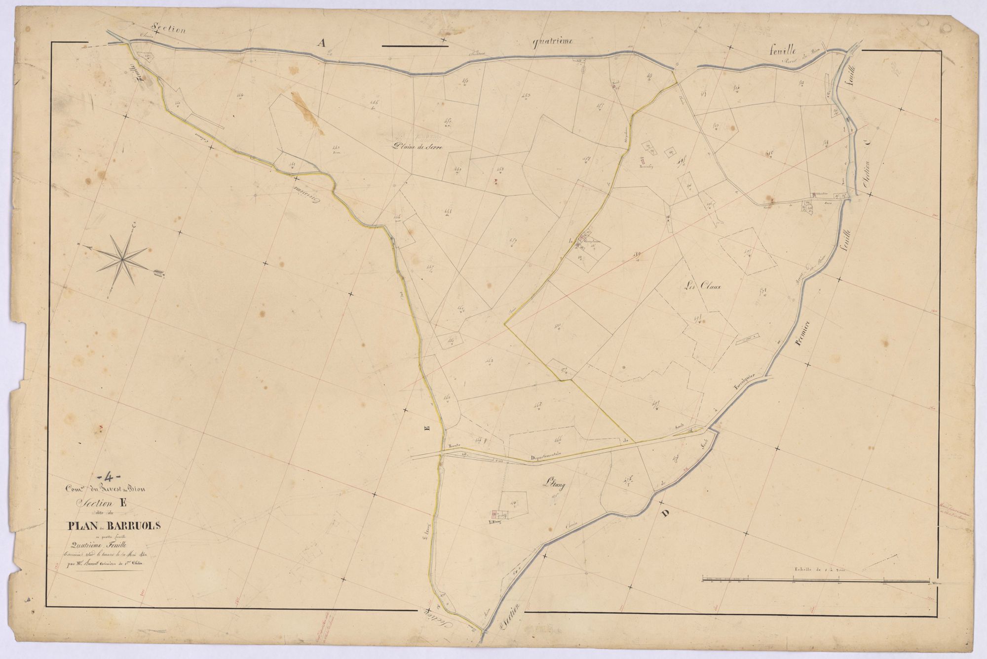 REVEST-DU-BION - Section E, Plan-Barruols.