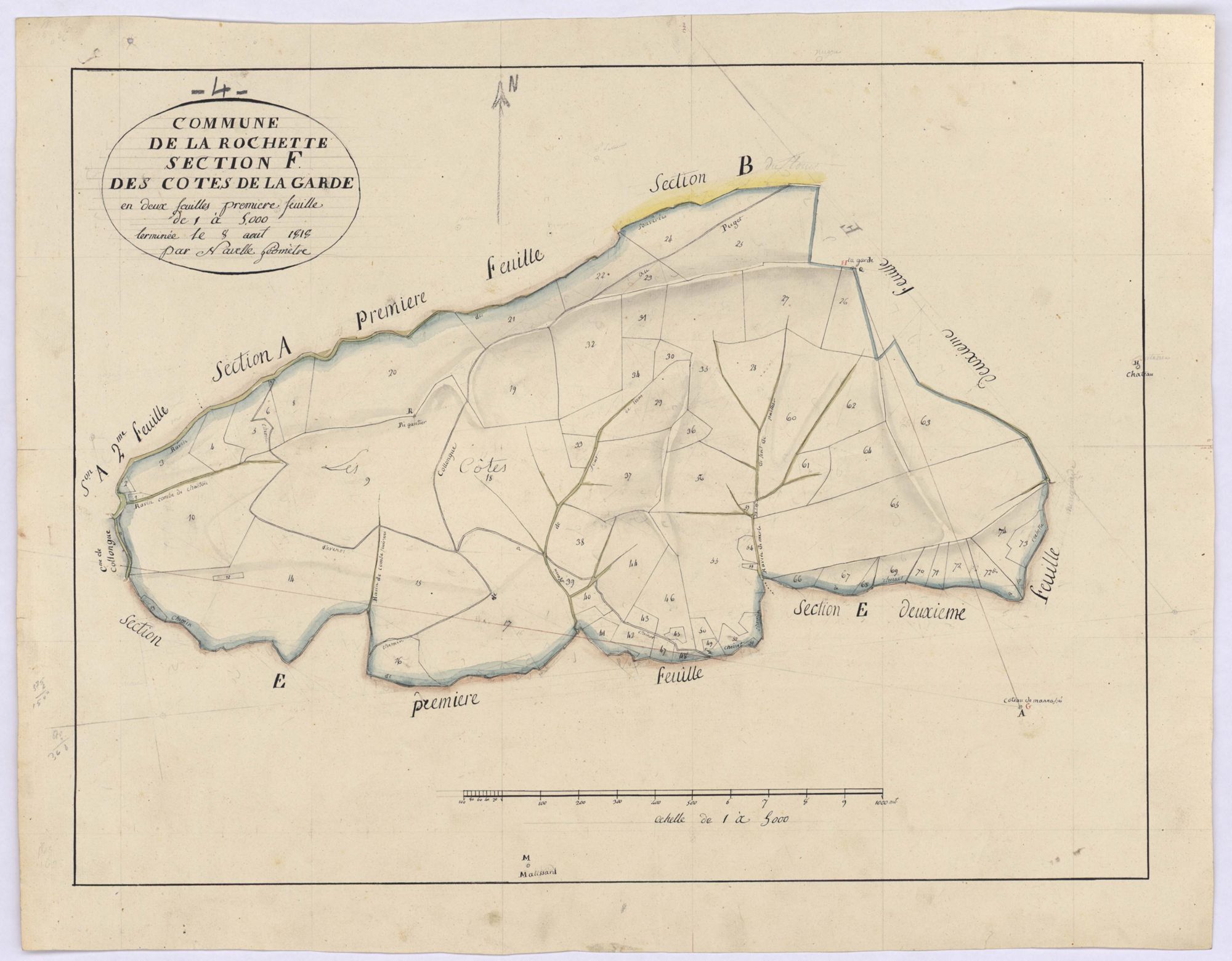 ROCHETTE-LA - Section F, la Cote de la Garde.