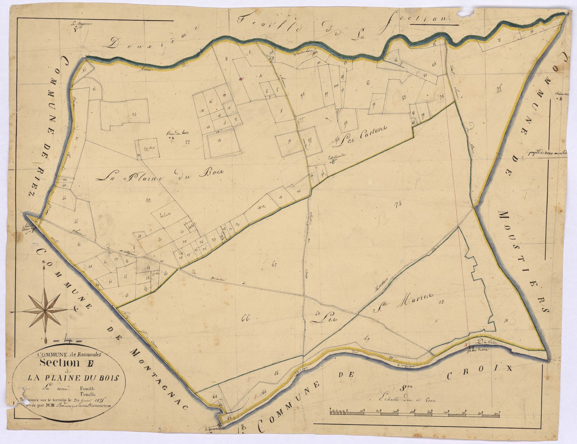 ROUMOULES - Section E, Plaine du Bois.