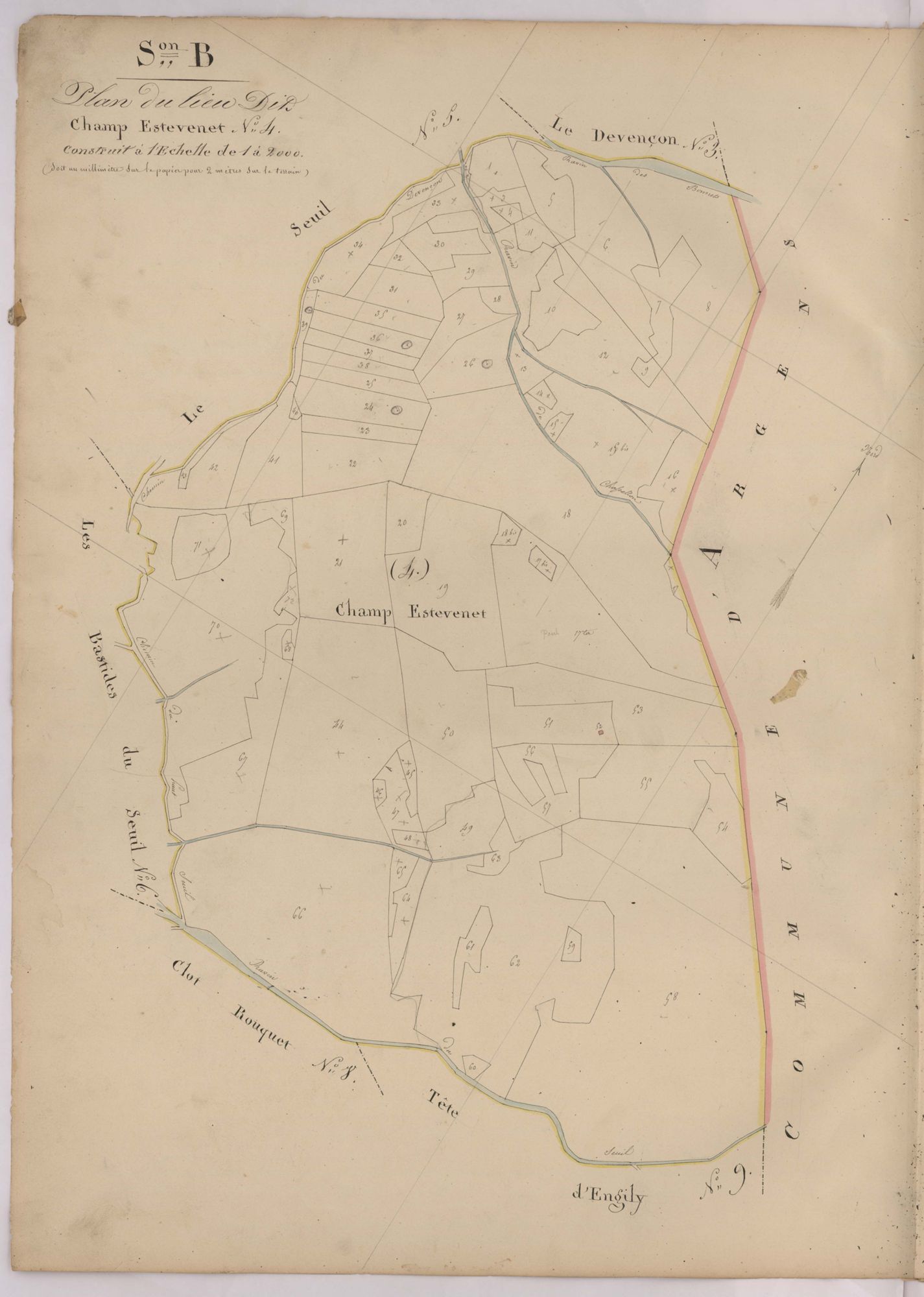 SAINT-ANDRE-LES-ALPES - Section B, champ Estevenet.