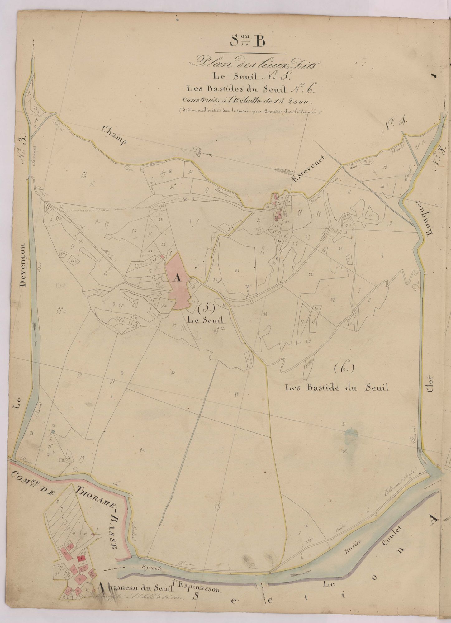 SAINT-ANDRE-LES-ALPES - Section B, le Seuil et les Bastides du Seuil.
