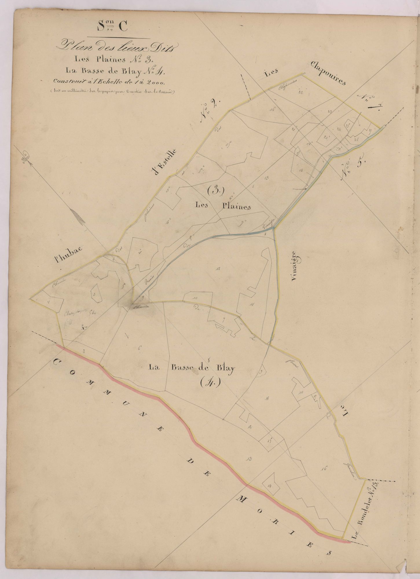 SAINT-ANDRE-LES-ALPES - Section C, les plaines et la Basse de Blay.