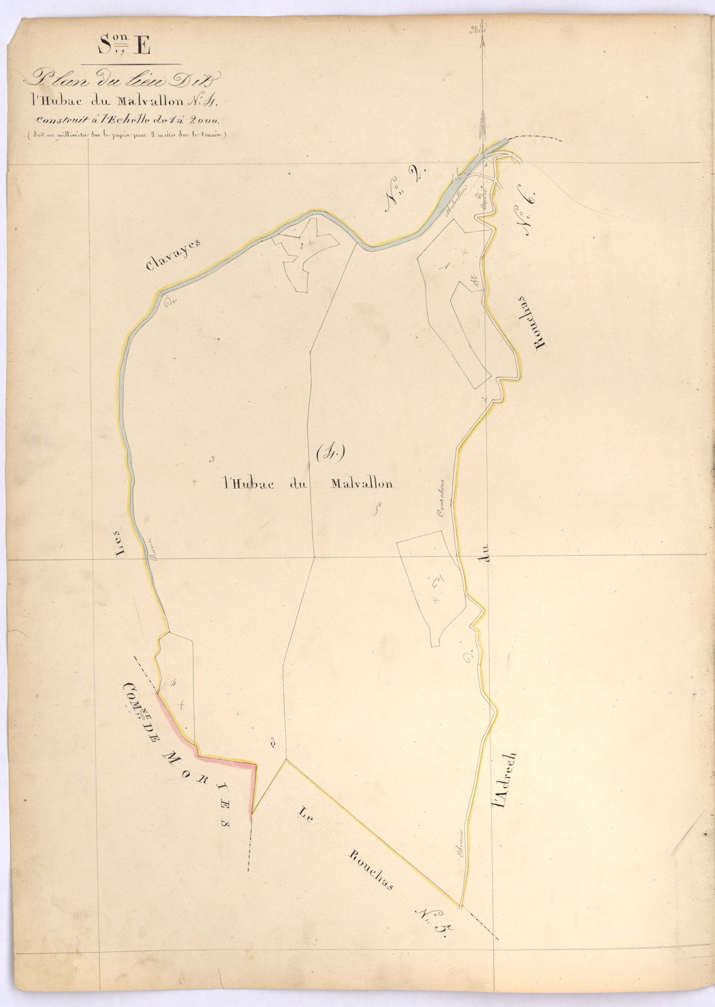 SAINT-ANDRE-LES-ALPES - Section E, l'Hubac du Malvallon.