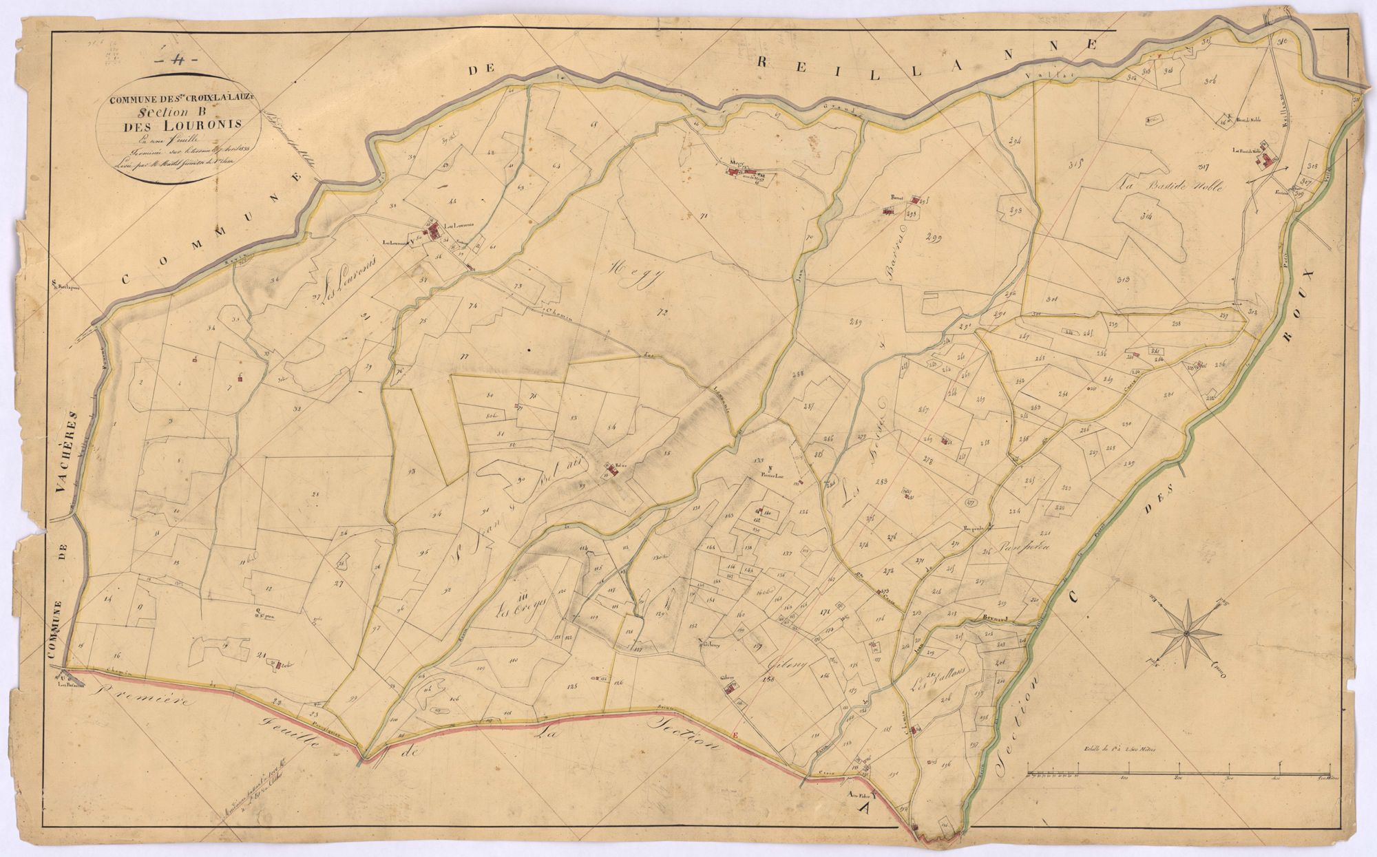 SAINTE-CROIX-A-LAUZE - Section B, Louronis.