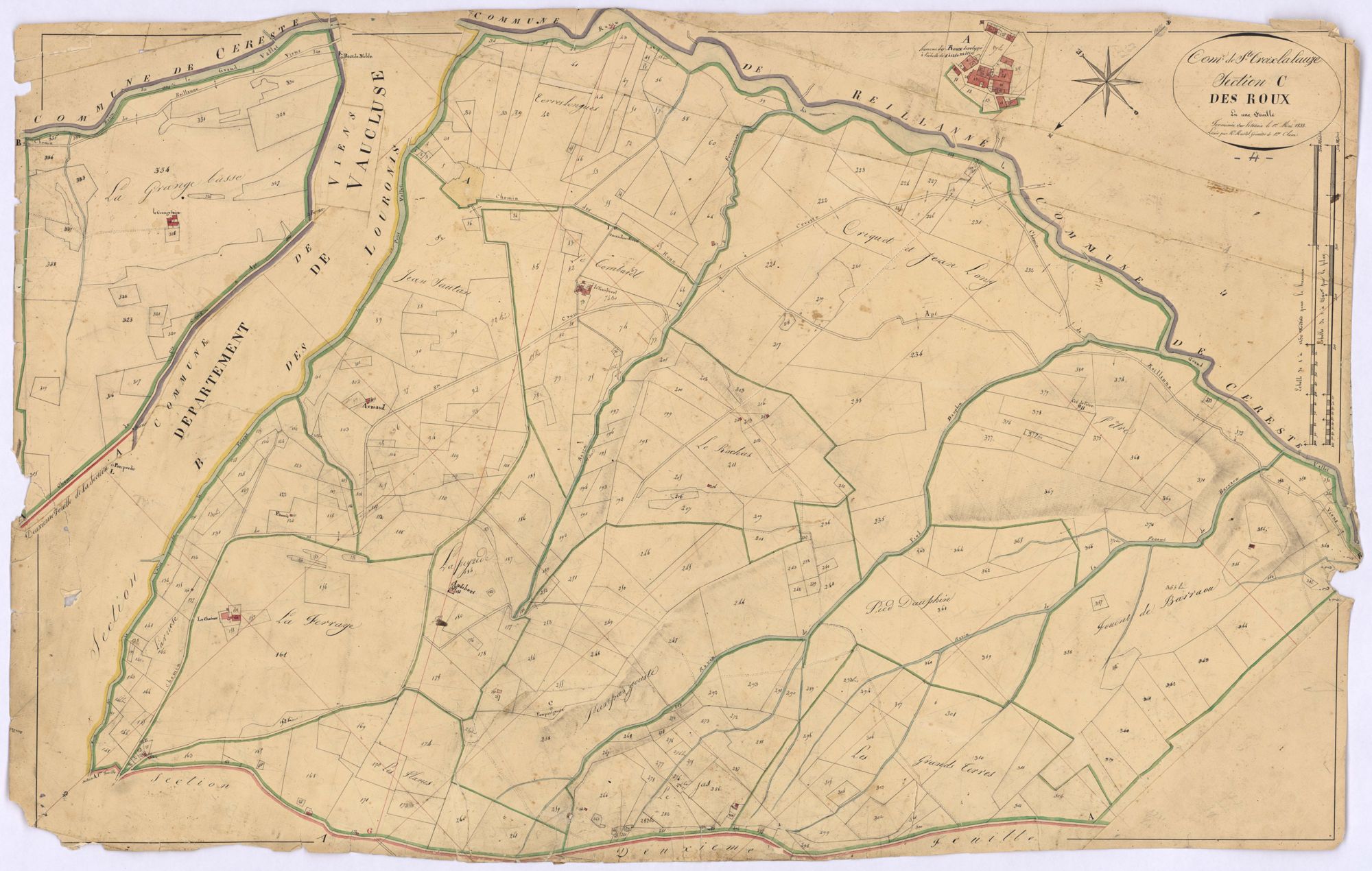SAINTE-CROIX-A-LAUZE - Section C, Roux.