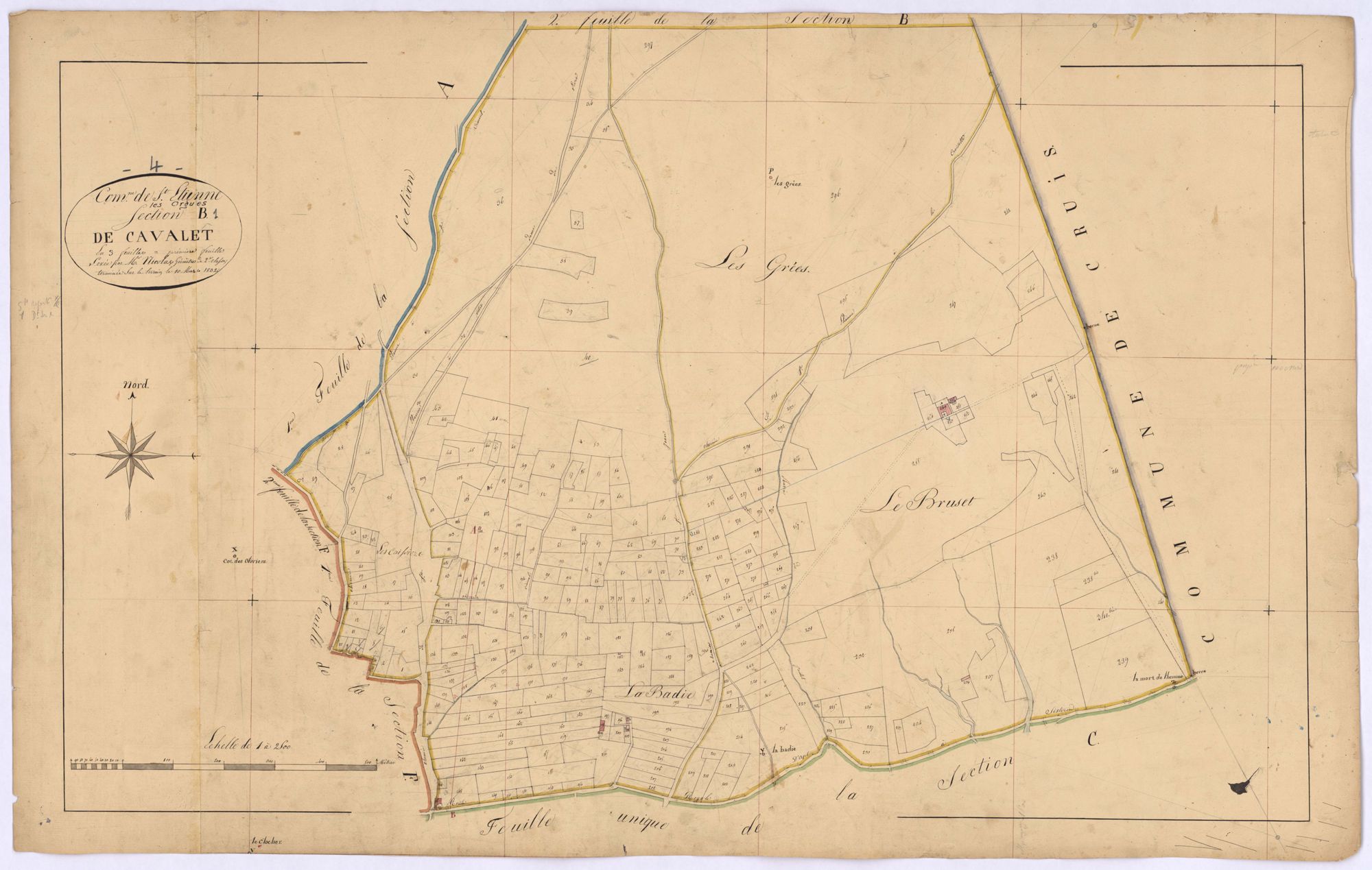 SAINT-ETIENNE-LES-ORGUES - Section B, Cavalet.