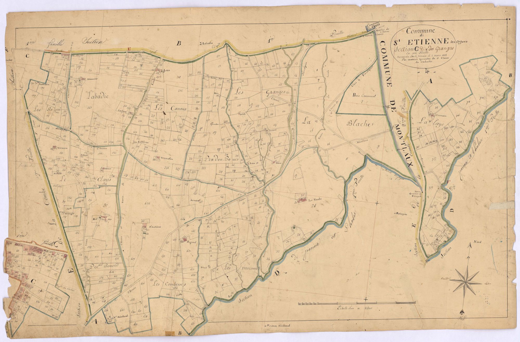 SAINT-ETIENNE-LES-ORGUES - Section C, Granges.