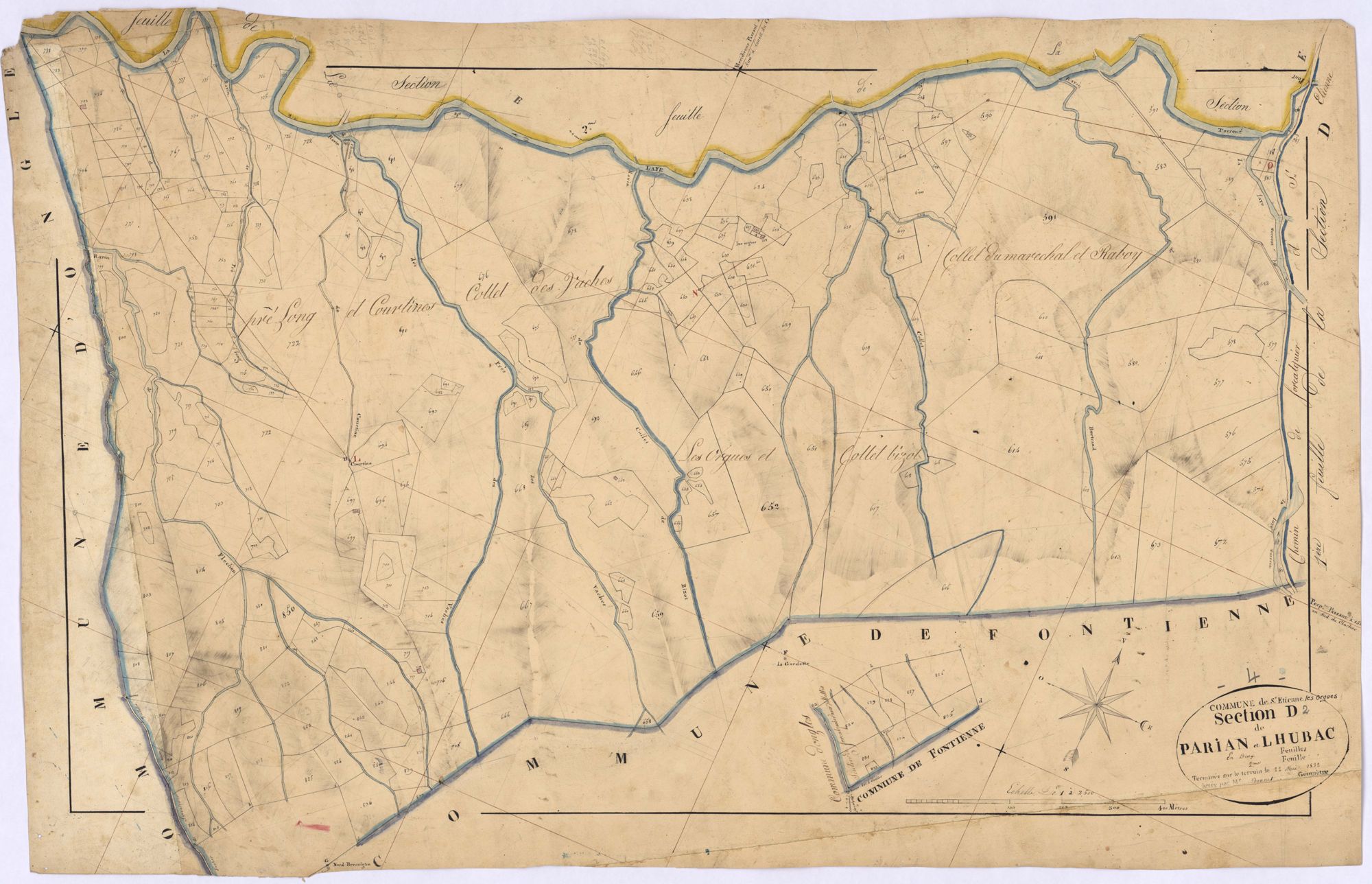 SAINT-ETIENNE-LES-ORGUES - Section D, Parlian-d'Hubac.