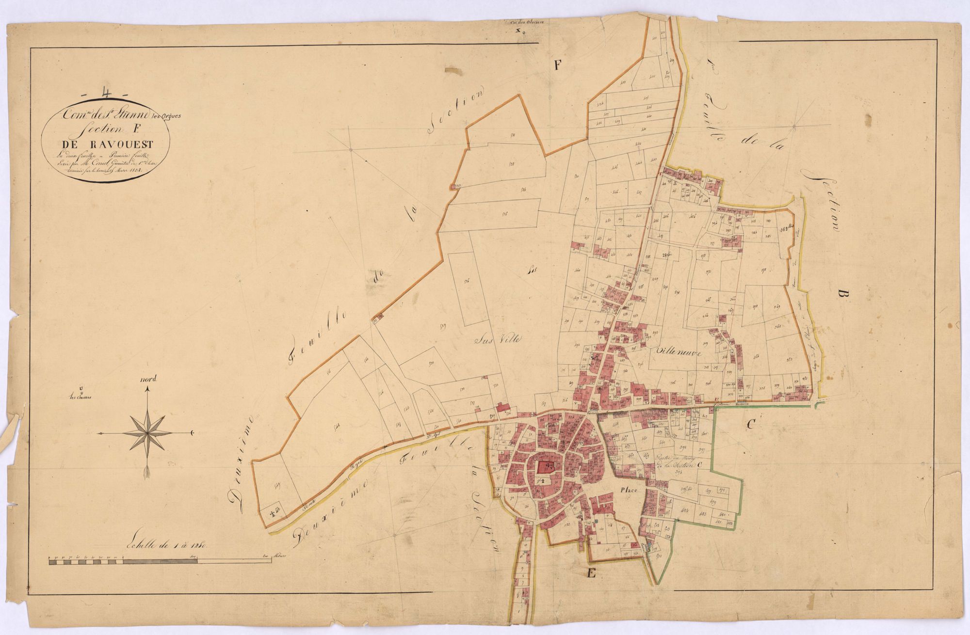 SAINT-ETIENNE-LES-ORGUES - Section F, Ravouest.