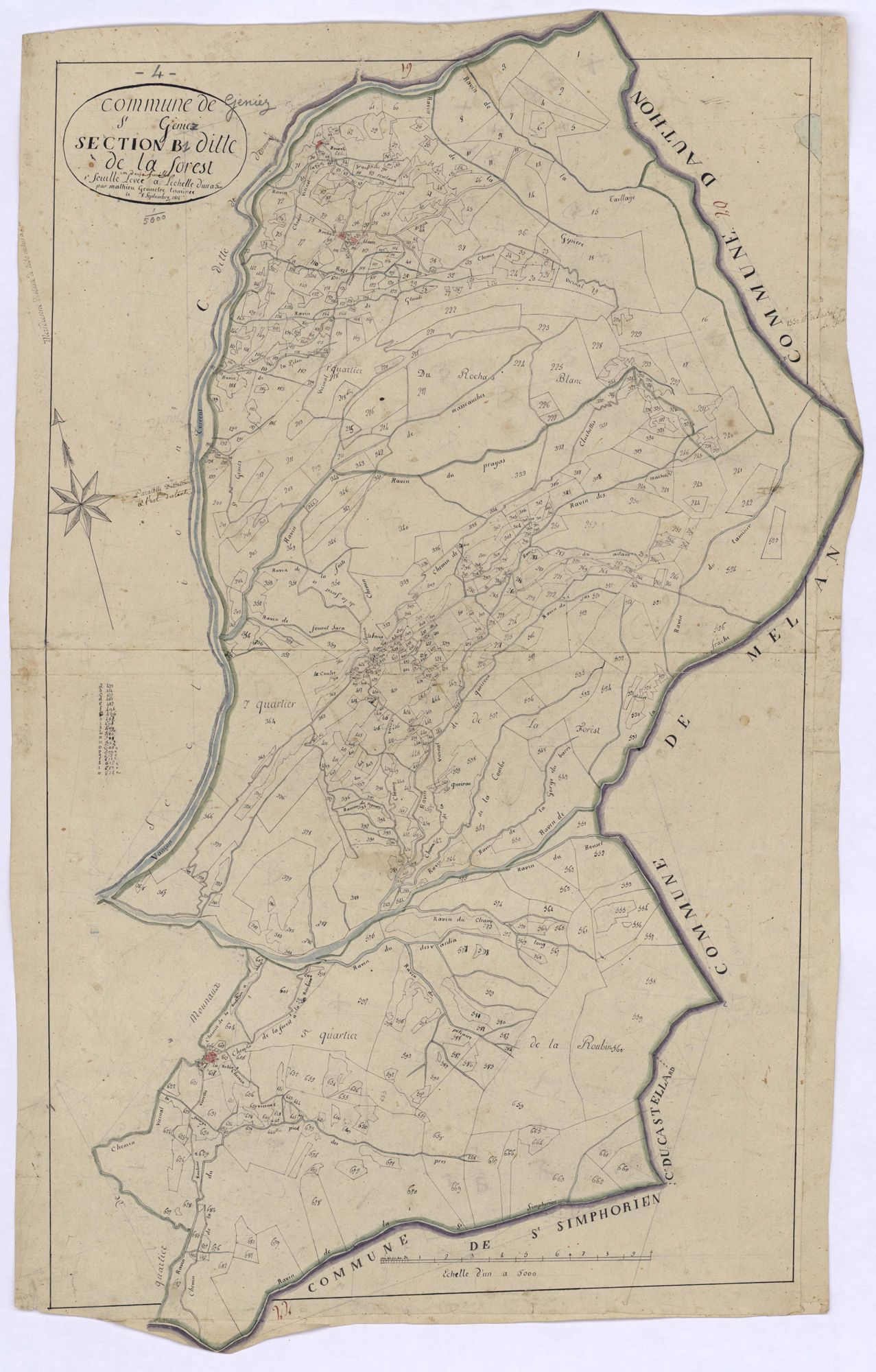 SAINT-GENIEZ - Section B, la Forest.