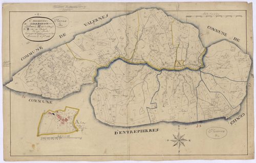 SAINT-GENIEZ - Plan des sections A, le Village et B, l'Hubac.
