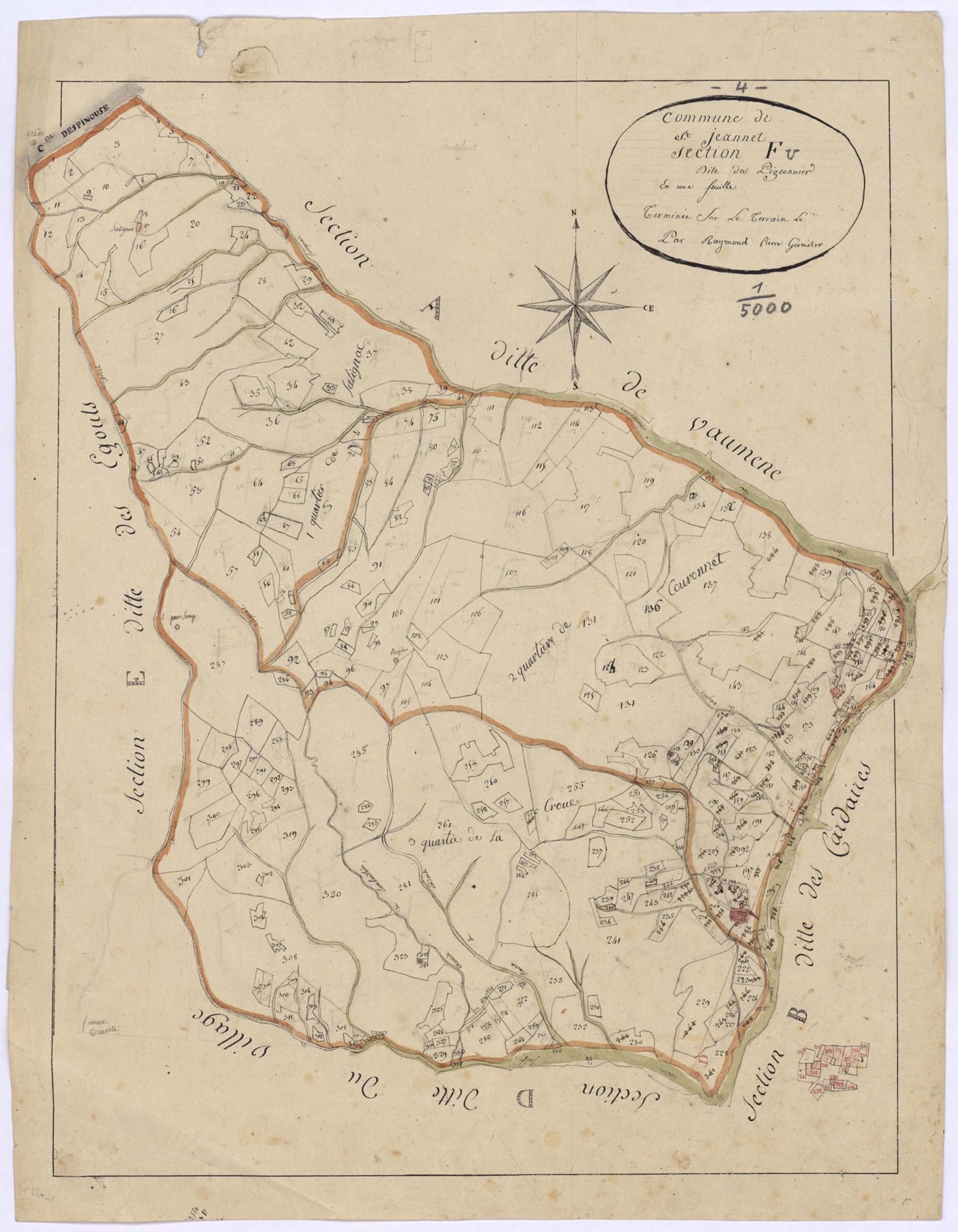 SAINT-JEANNET - Section F, le Pigeonnier.