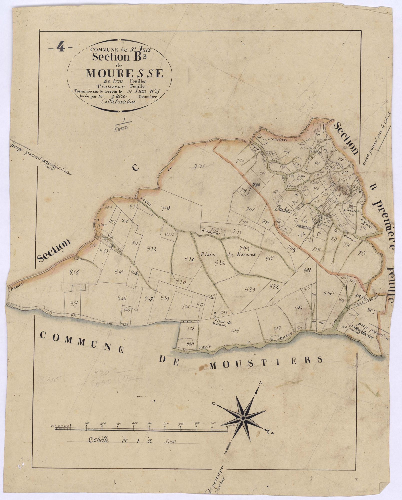 SAINT-JURS - Section B, Mouresse.