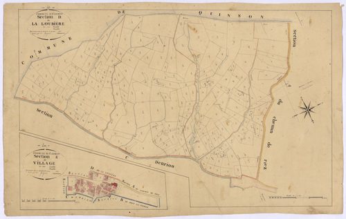 SAINT-LAURENT-DU-VERDON - Sections D, les Loubiéres, E, le Village.