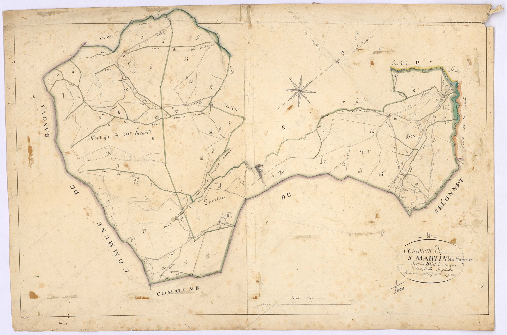 SAINT-MARTIN-LES-SEYNE - Section B, les Rougiers.