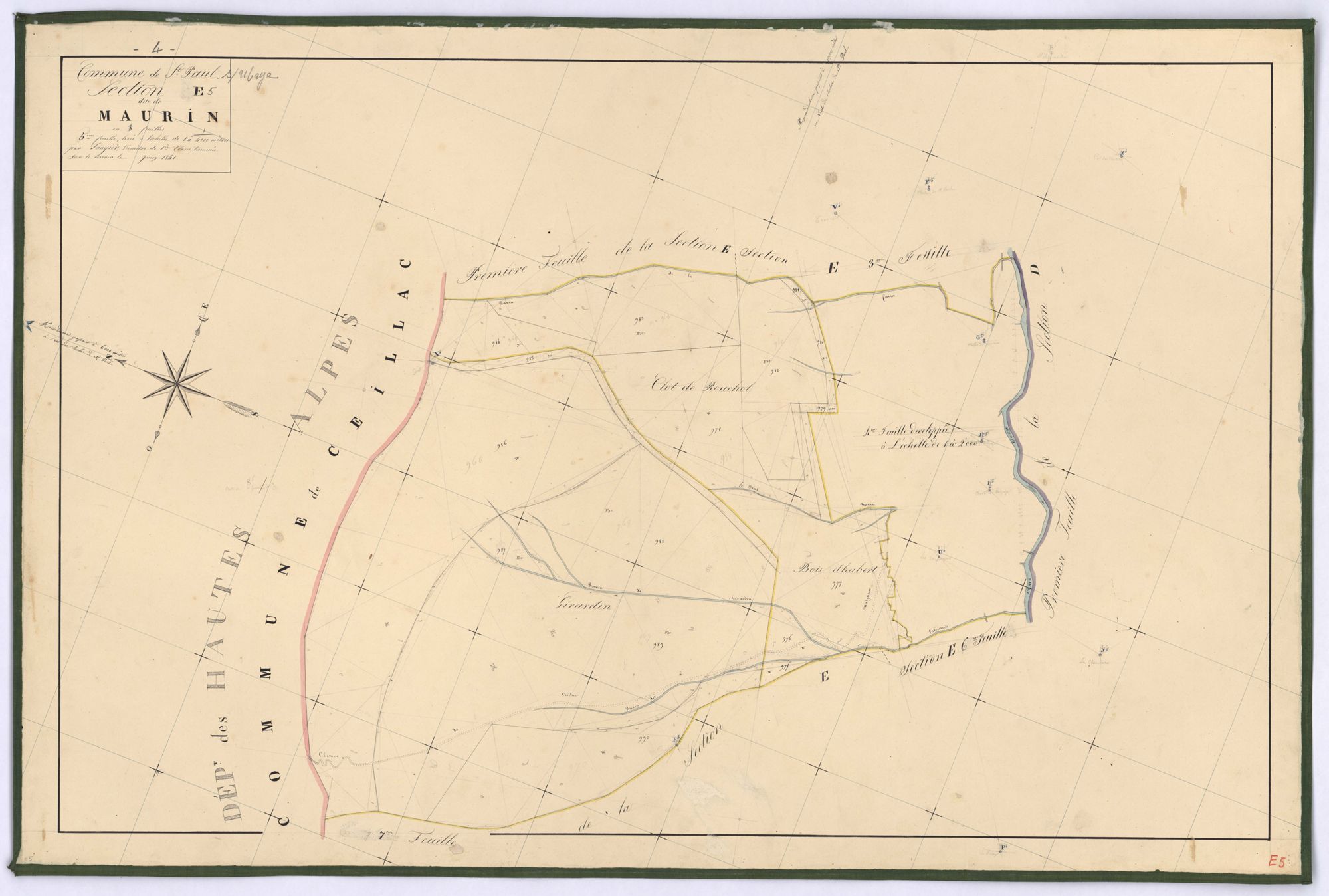 SAINT-PAUL-SUR-UBAYE - Section E, Maurin.