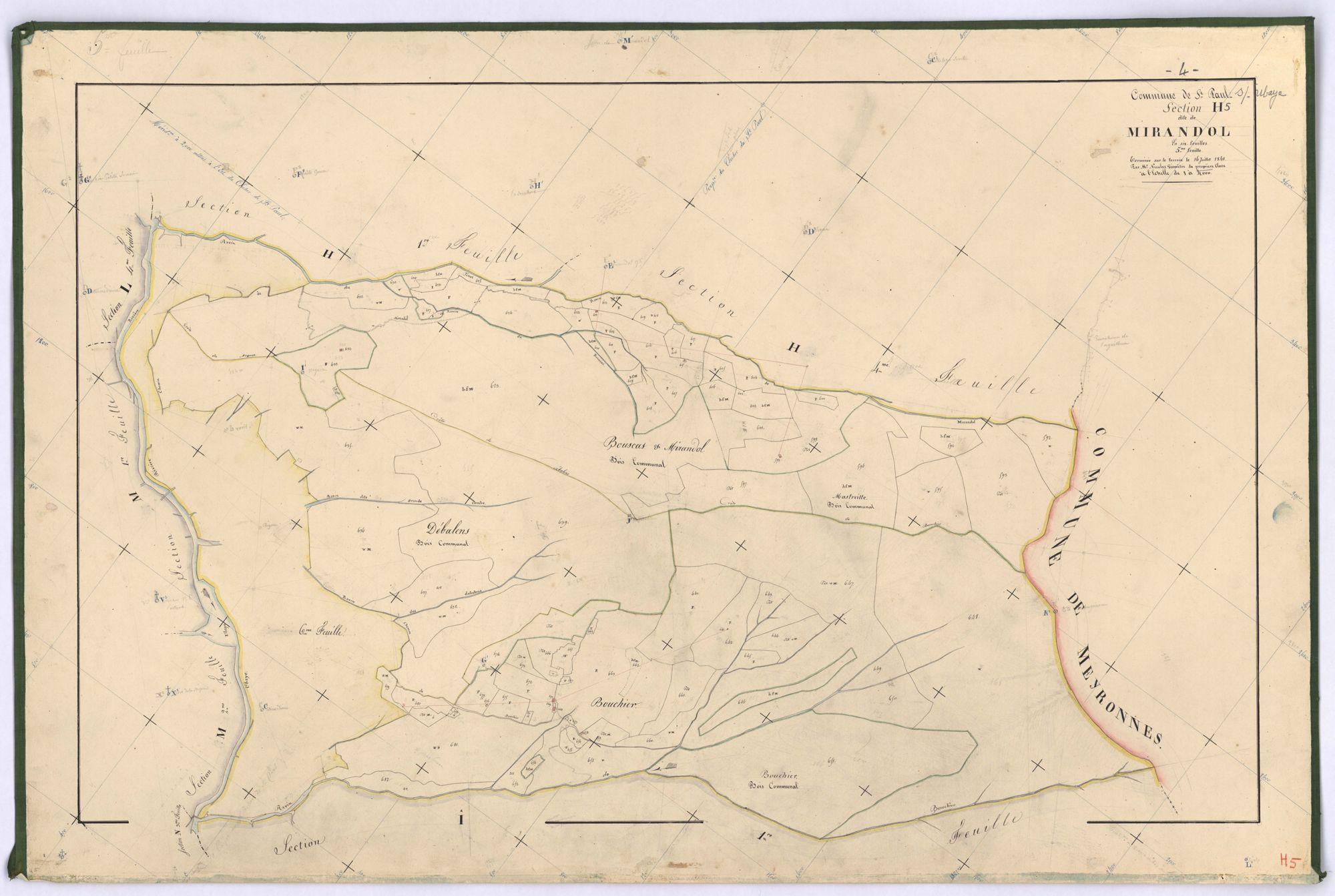 SAINT-PAUL-SUR-UBAYE - Section H, Mirandol.