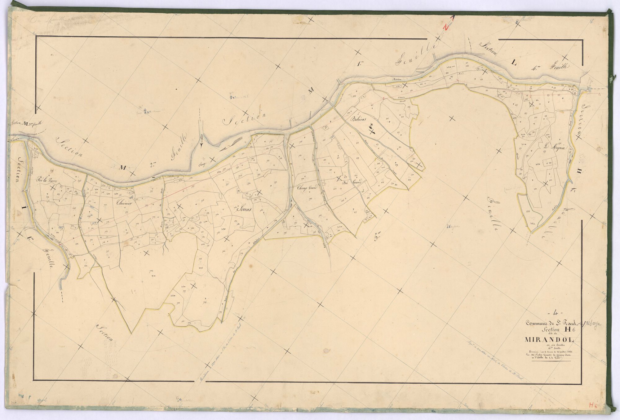 SAINT-PAUL-SUR-UBAYE - Section H, Mirandol.