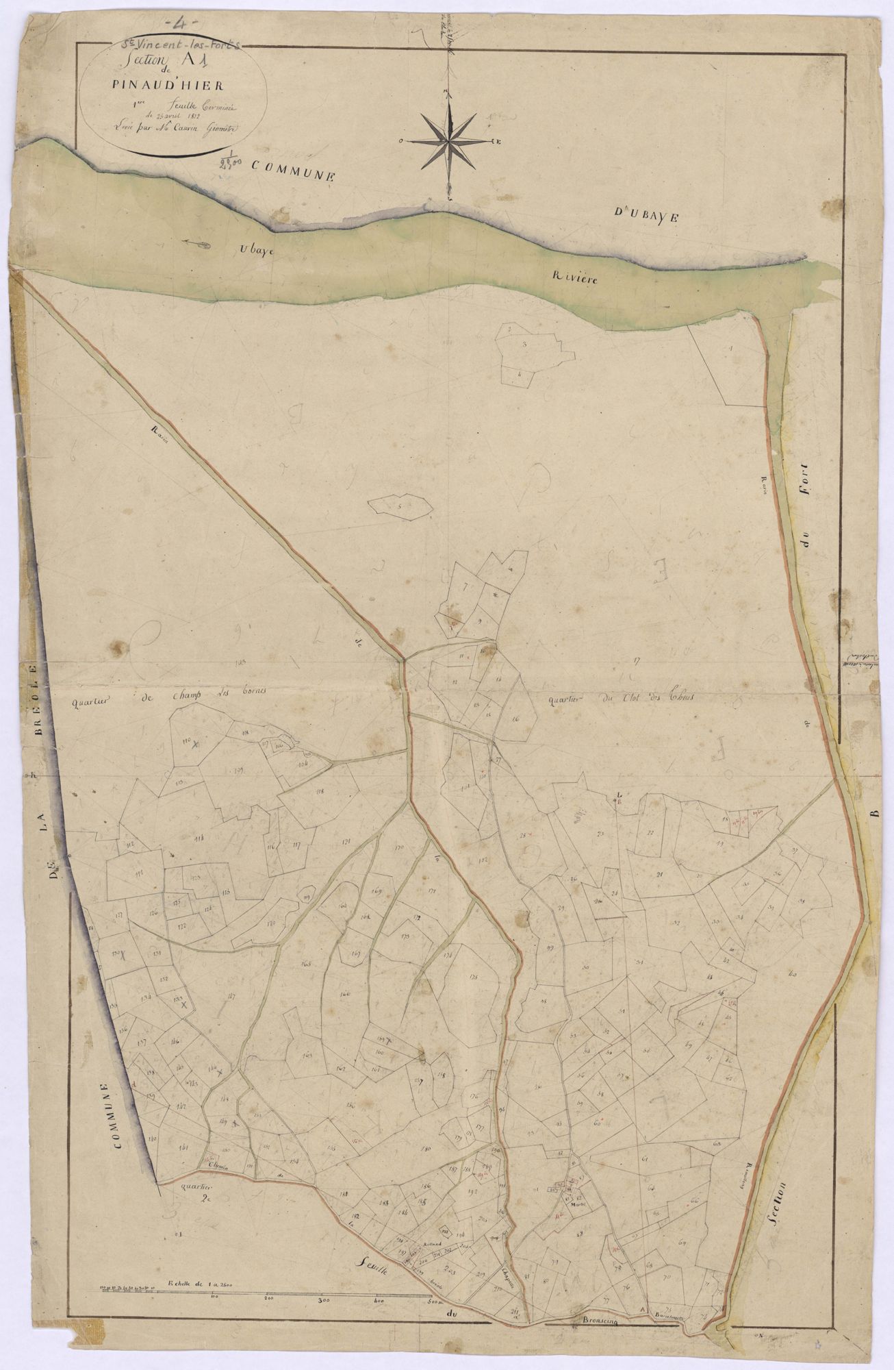 SAINT-VINCENT-LES-FORTS - Section A, Pinaud'Hier.