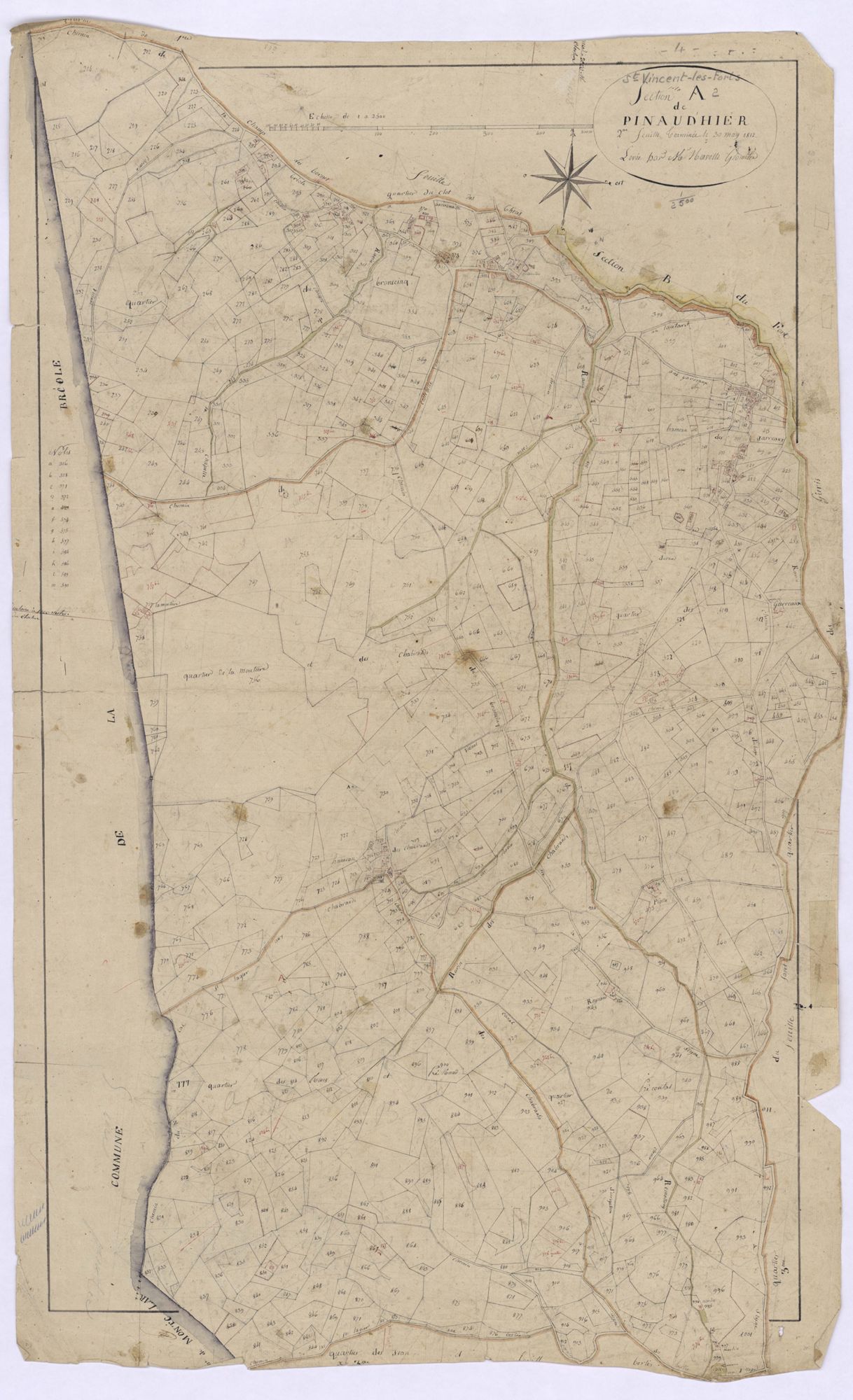 SAINT-VINCENT-LES-FORTS - Section A, Pinaud'Hier.