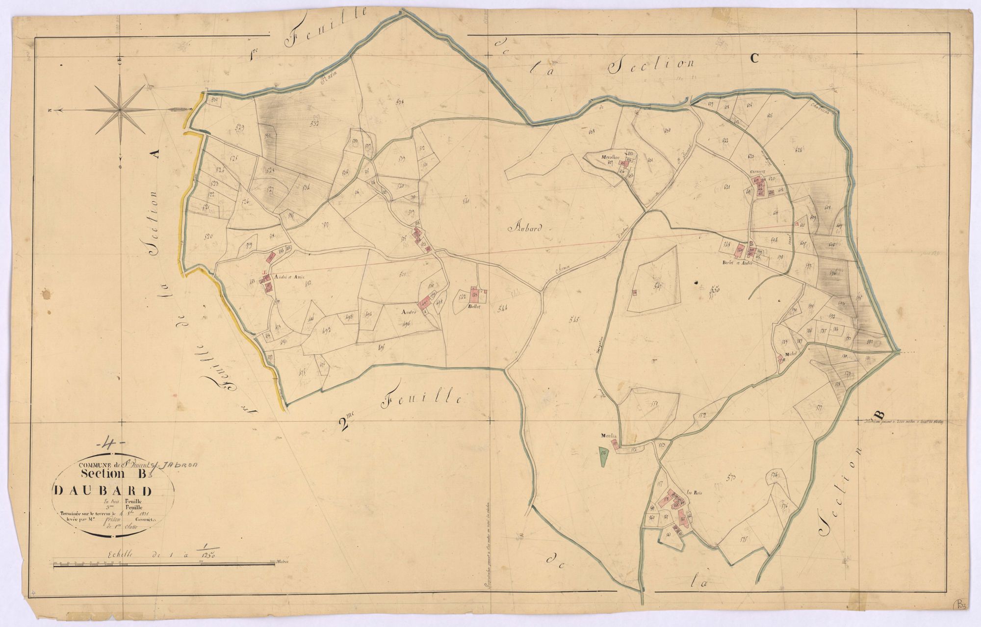 SAINT-VINCENT-SUR-JABRON - Section B, Aubard.