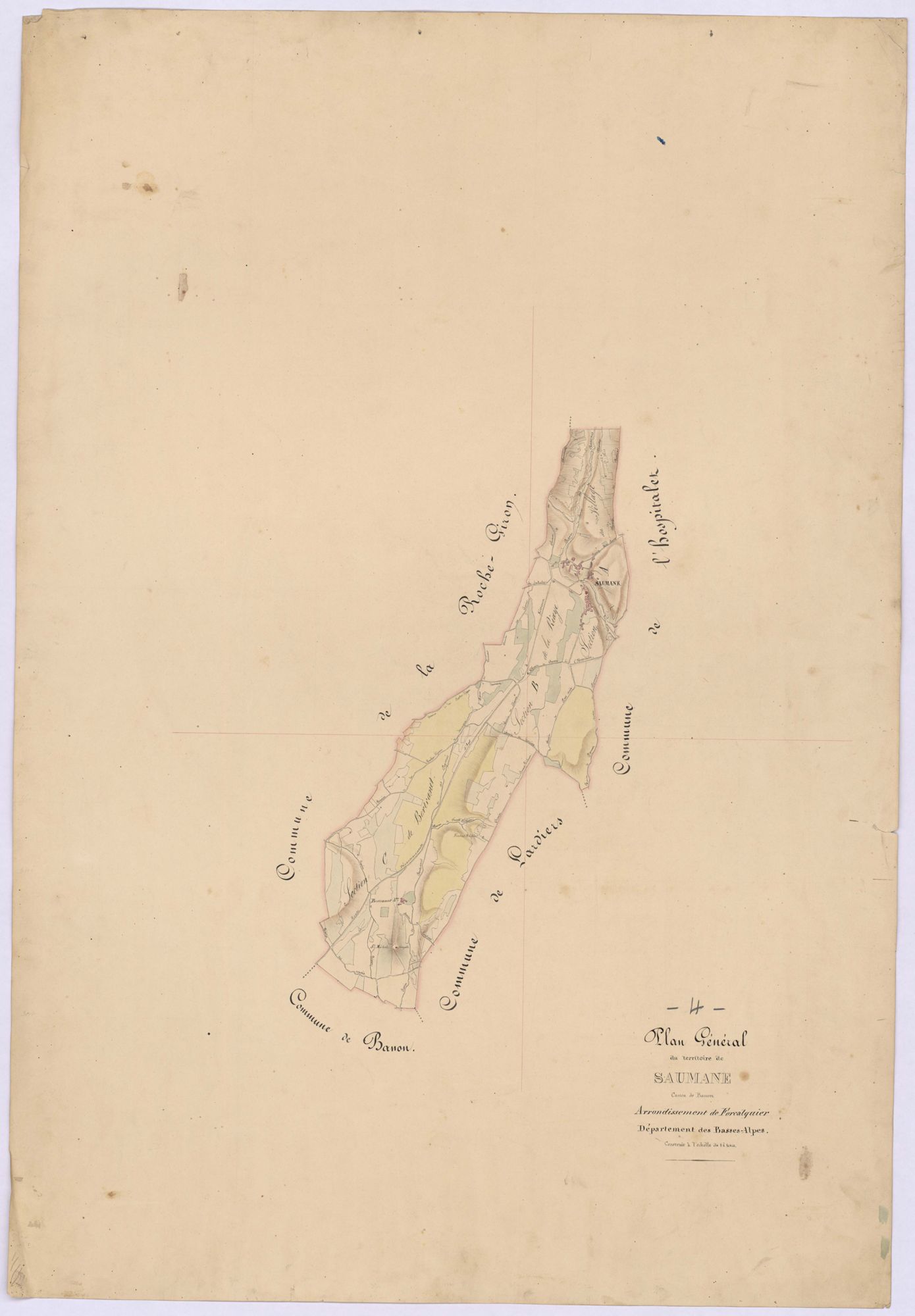 SAUMANE - Tableau d'assemblage de la commune de Saumane.