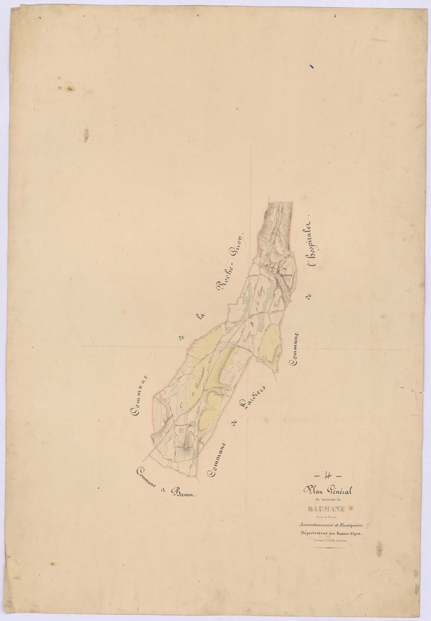 SAUMANE - Tableau d'assemblage de la commune de Saumane.