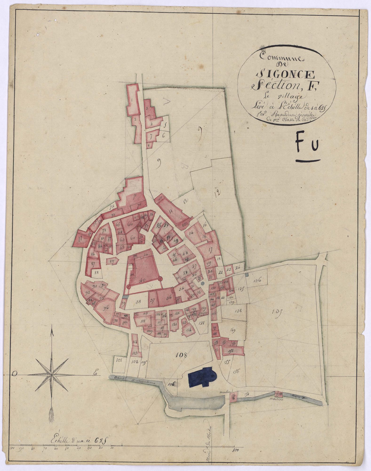 SIGONCE - Section F, le Village.