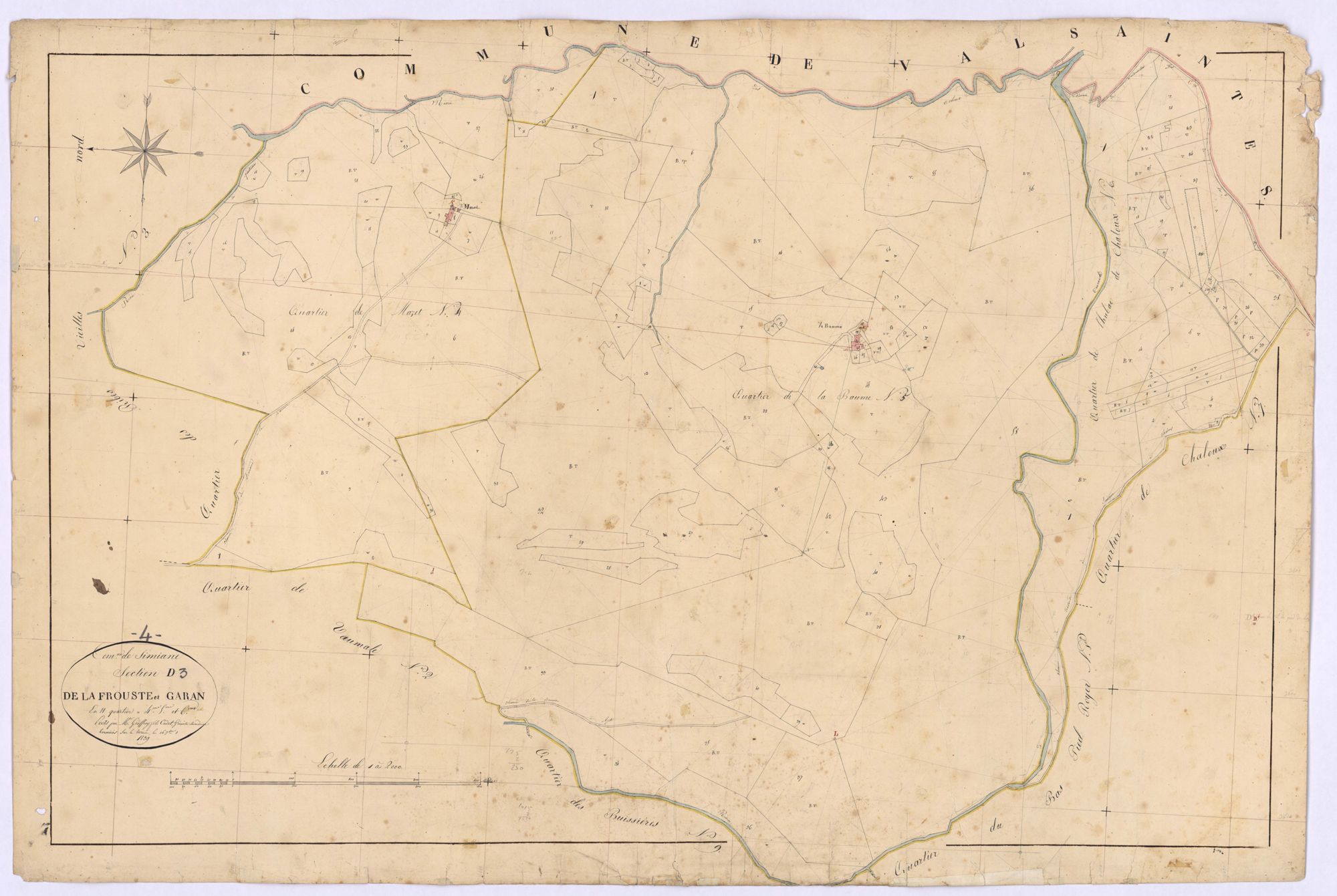 SIMIANE - Section D, Frouste et Garran.