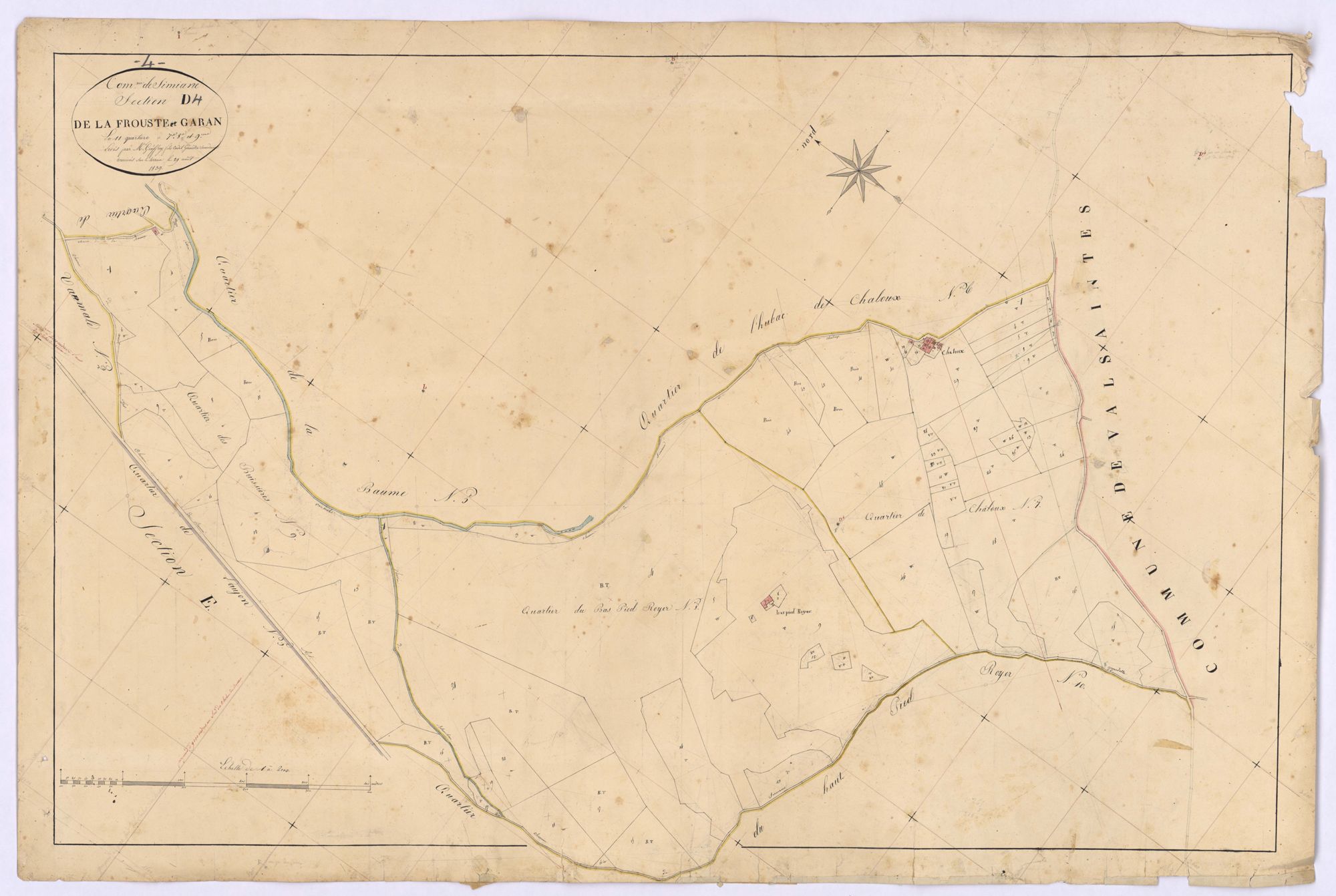 SIMIANE - Section D, Frouste et Garran.