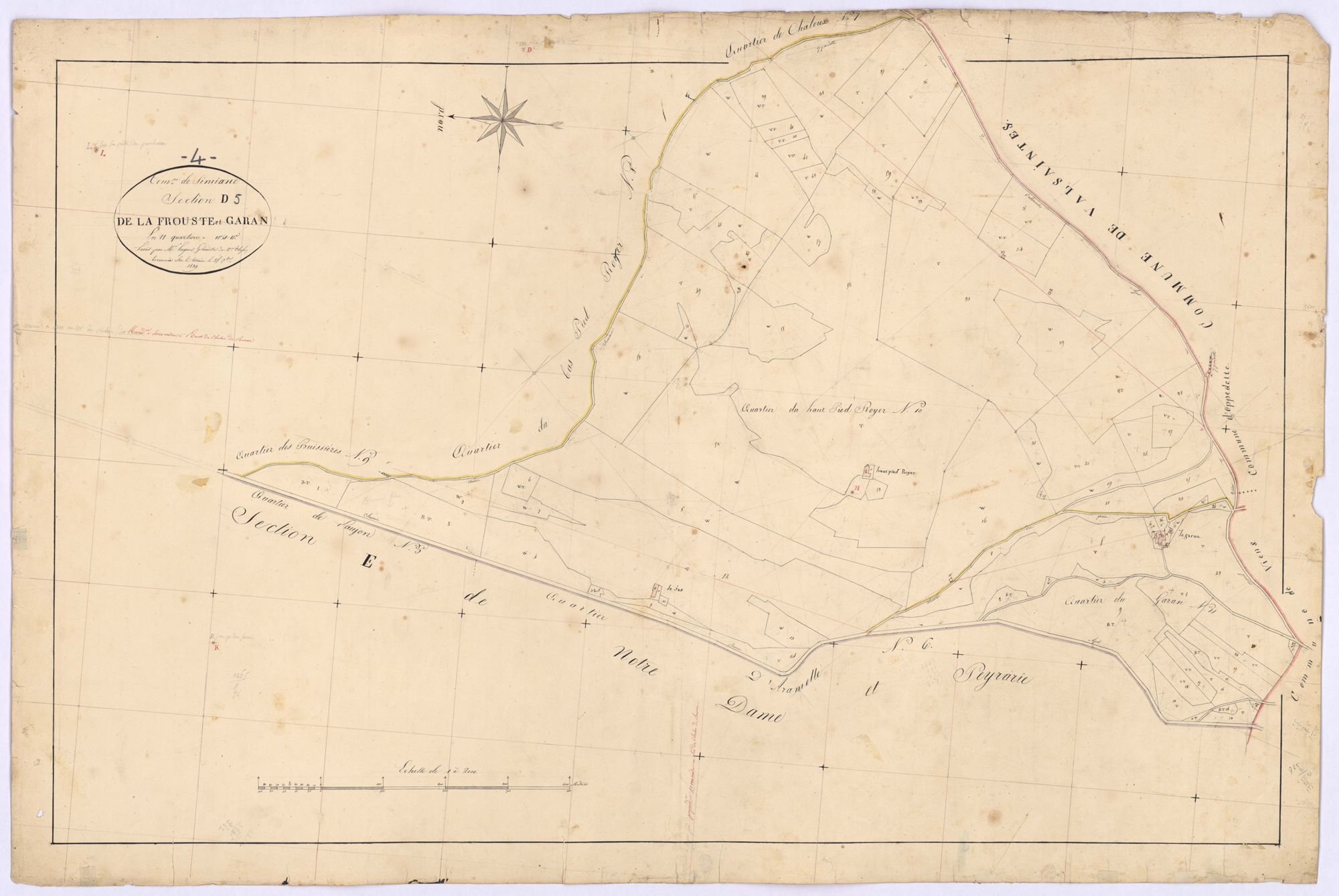 SIMIANE - Section D, Frouste et Garran.