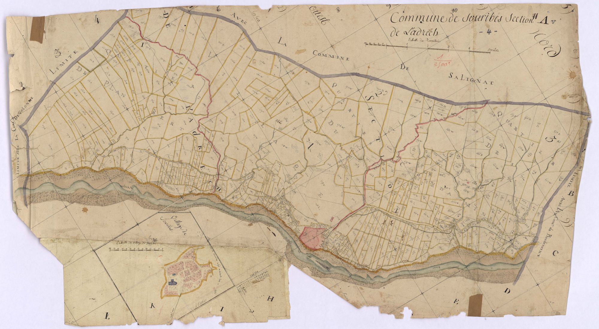 SOURRIBES - Section A, l'Adrech.