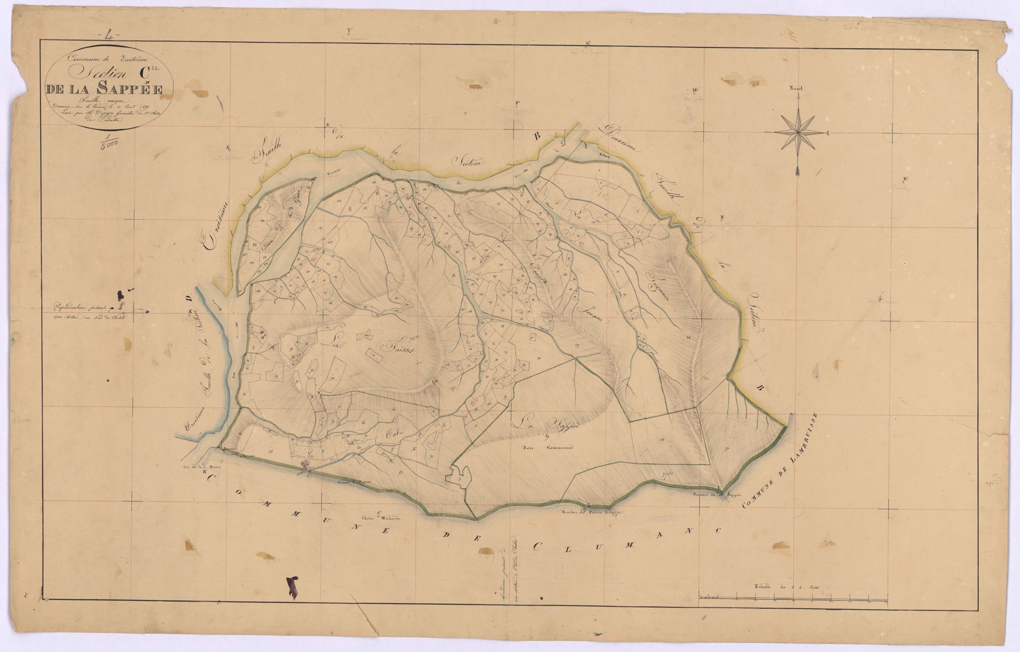 TARTONNE - Section C, la Sapée.