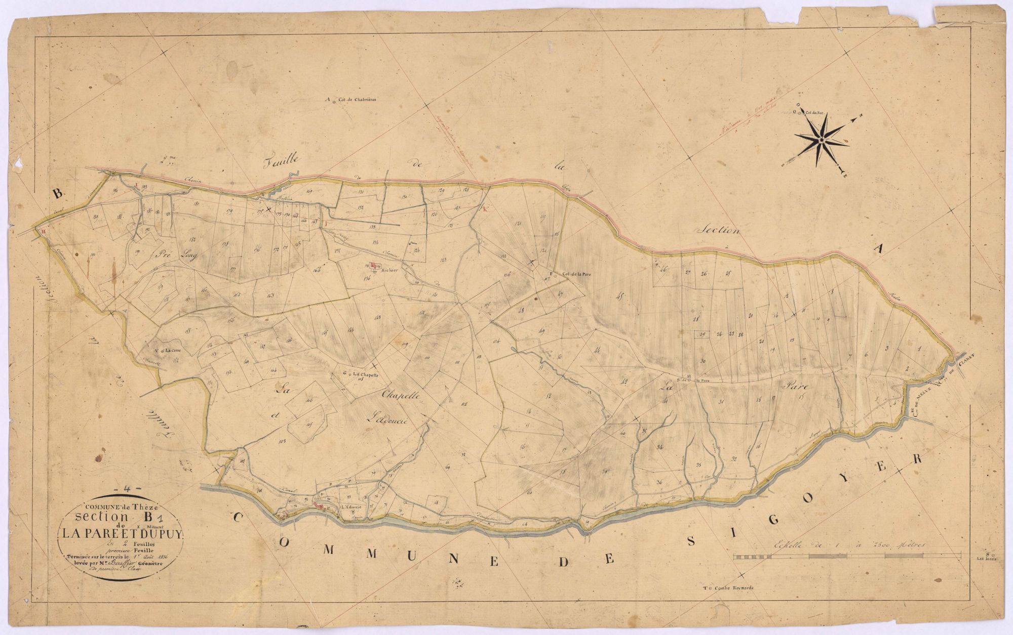 THEZE - Section B, Pare et le Puy.