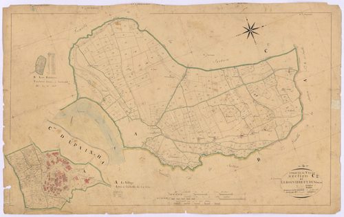 THEZE - Section C, Rouviere et le Village.