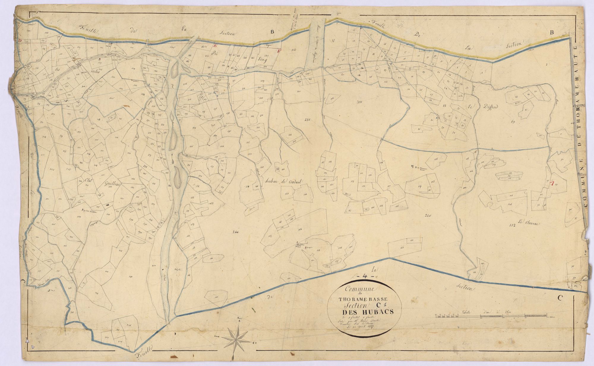 THORAME-BASSE - Section C, les Hubacs.