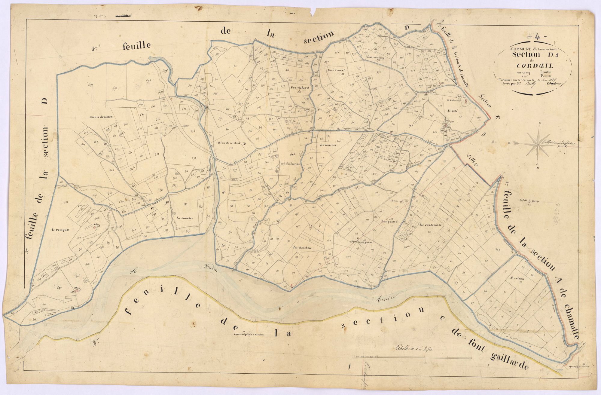 THORAME-HAUTE - Section D, Cordoeil.