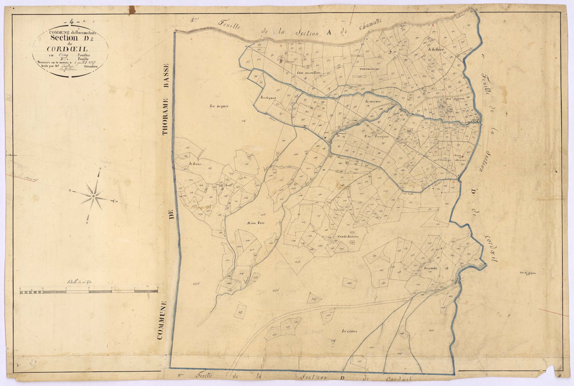 THORAME-HAUTE - Section D, Cordoeil.